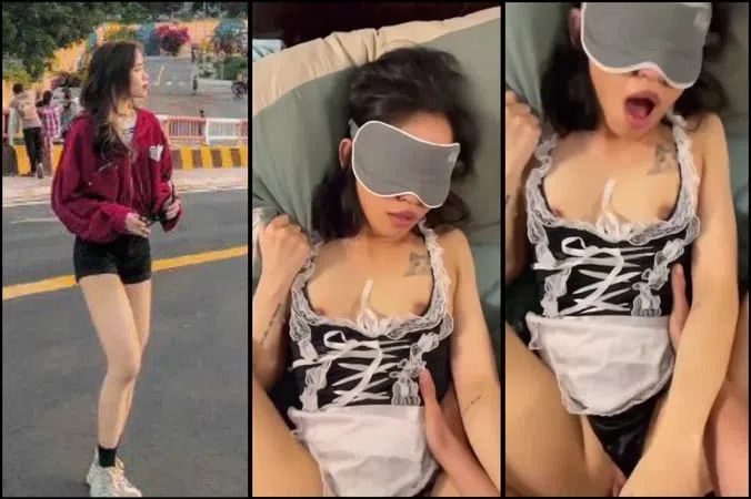 Ảnh thumbnail video [Hot] Phương Thảo 2k5 xăm hình cosplay hầu gái bịt mắt phục vụ người yêu mặt hưởng thụ từng nhịp địt dâm đãng