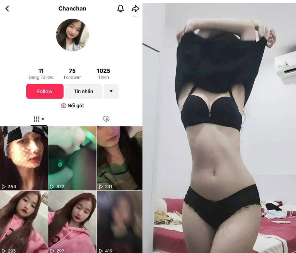 Ảnh thumbnail video Clipsex tiktoker Chan Chan